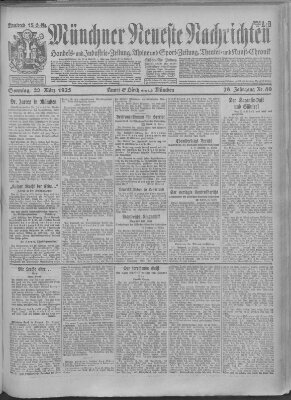 Münchner neueste Nachrichten Sonntag 22. März 1925