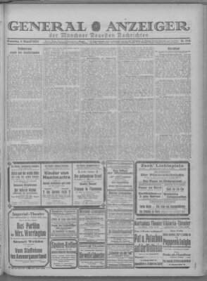 Münchner neueste Nachrichten Samstag 8. August 1925