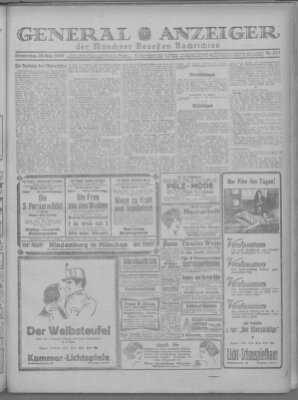 Münchner neueste Nachrichten Donnerstag 20. August 1925