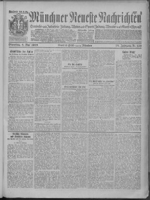 Münchner neueste Nachrichten Dienstag 5. Mai 1925