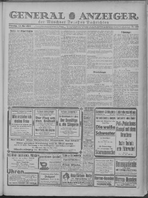 Münchner neueste Nachrichten Dienstag 12. Mai 1925