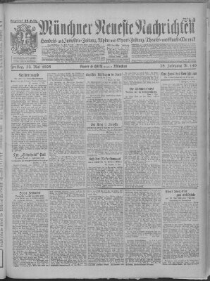 Münchner neueste Nachrichten Freitag 22. Mai 1925