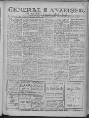 Münchner neueste Nachrichten Dienstag 14. Oktober 1924