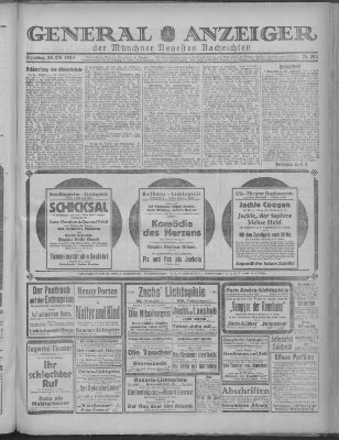 Münchner neueste Nachrichten Samstag 25. Oktober 1924