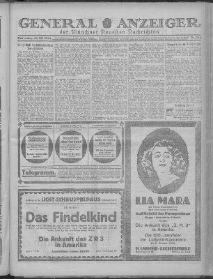 Münchner neueste Nachrichten Donnerstag 30. Oktober 1924