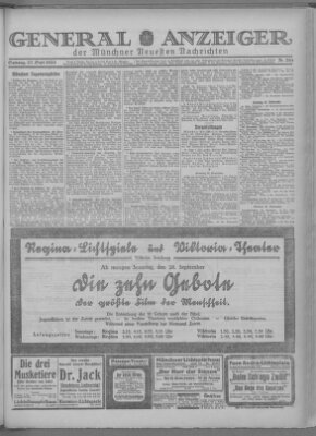 Münchner neueste Nachrichten Samstag 27. September 1924