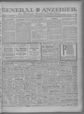Münchner neueste Nachrichten Donnerstag 3. September 1925