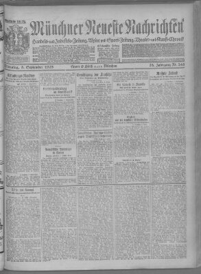 Münchner neueste Nachrichten Dienstag 8. September 1925