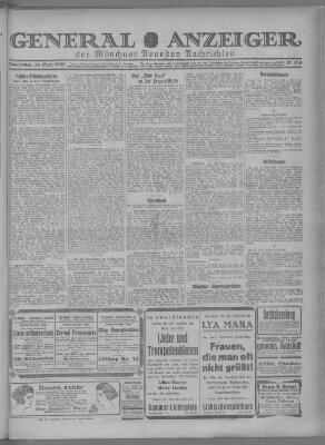 Münchner neueste Nachrichten Donnerstag 24. September 1925