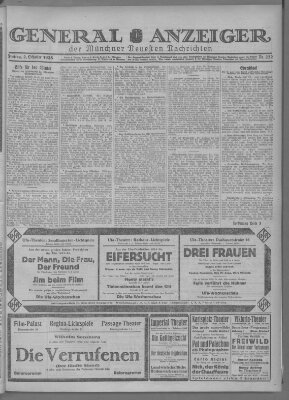 Münchner neueste Nachrichten Freitag 2. Oktober 1925
