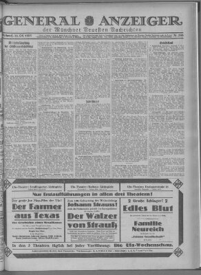 Münchner neueste Nachrichten Mittwoch 28. Oktober 1925