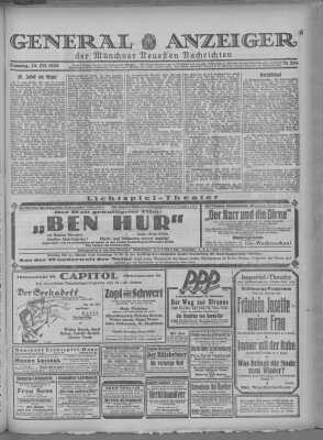 Münchner neueste Nachrichten Samstag 23. Oktober 1926