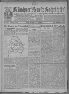 Münchner neueste Nachrichten Dienstag 1. März 1927