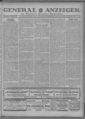 Münchner neueste Nachrichten Donnerstag 3. März 1927