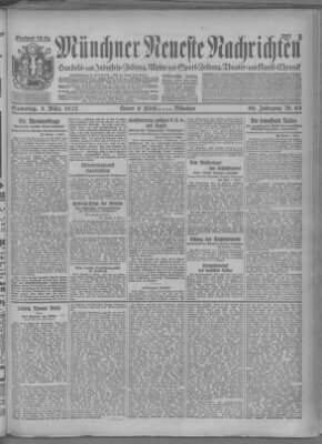 Münchner neueste Nachrichten Samstag 5. März 1927