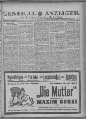 Münchner neueste Nachrichten Donnerstag 10. März 1927