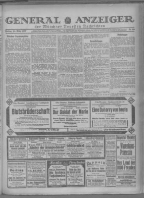 Münchner neueste Nachrichten Freitag 11. März 1927