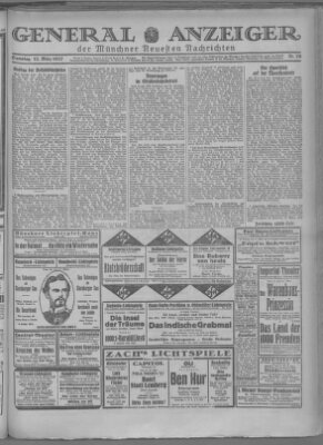 Münchner neueste Nachrichten Samstag 12. März 1927