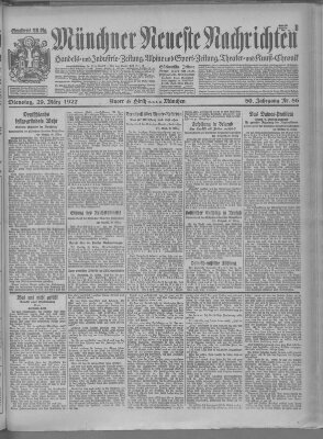 Münchner neueste Nachrichten Dienstag 29. März 1927