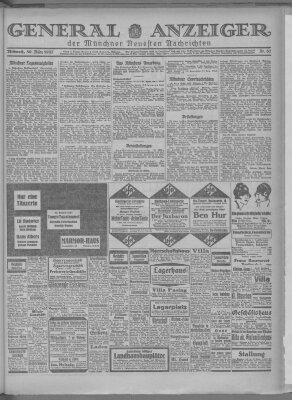 Münchner neueste Nachrichten Mittwoch 30. März 1927