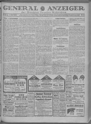 Münchner neueste Nachrichten Dienstag 5. April 1927