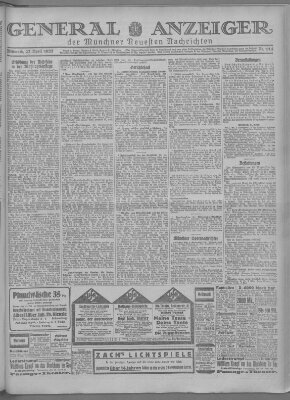 Münchner neueste Nachrichten Mittwoch 27. April 1927