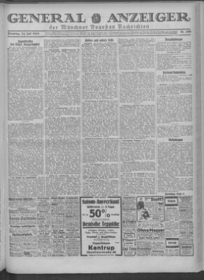 Münchner neueste Nachrichten Dienstag 24. Juli 1928