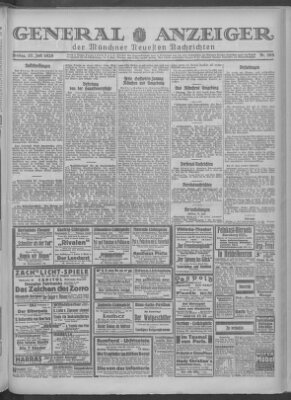 Münchner neueste Nachrichten Freitag 27. Juli 1928