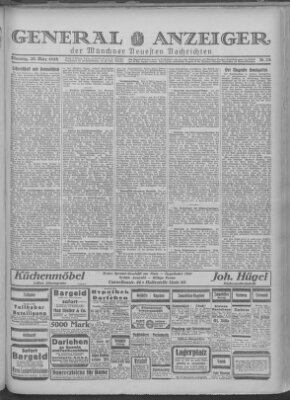 Münchner neueste Nachrichten Dienstag 20. März 1928