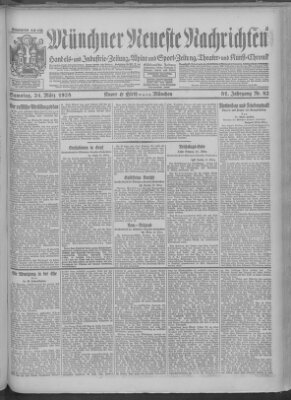 Münchner neueste Nachrichten Samstag 24. März 1928