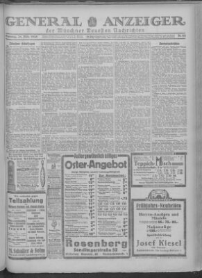 Münchner neueste Nachrichten Samstag 24. März 1928