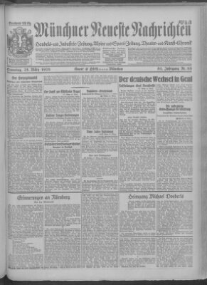 Münchner neueste Nachrichten Sonntag 25. März 1928