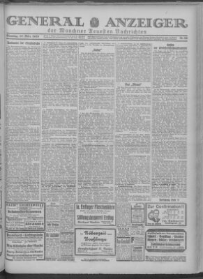 Münchner neueste Nachrichten Dienstag 27. März 1928