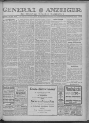 Münchner neueste Nachrichten Mittwoch 28. März 1928