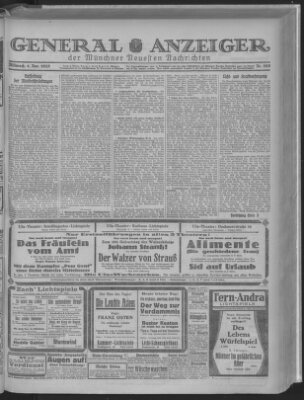 Münchner neueste Nachrichten Mittwoch 4. November 1925