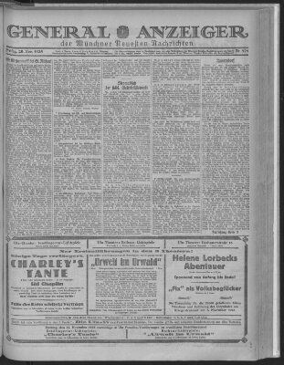 Münchner neueste Nachrichten Freitag 20. November 1925