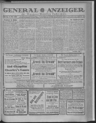 Münchner neueste Nachrichten Samstag 21. November 1925