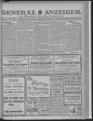 Münchner neueste Nachrichten Donnerstag 26. November 1925