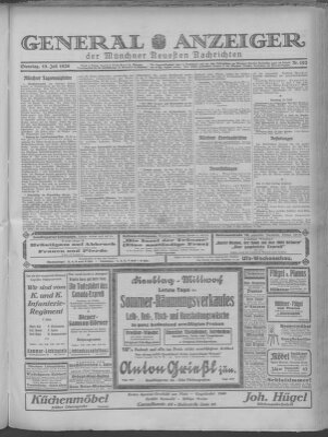 Münchner neueste Nachrichten Tuesday 13. July 1926