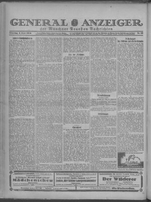 Münchner neueste Nachrichten Dienstag 6. April 1926