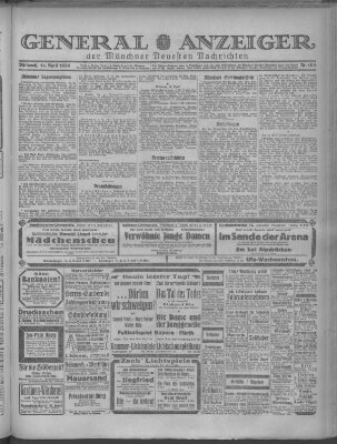 Münchner neueste Nachrichten Mittwoch 14. April 1926