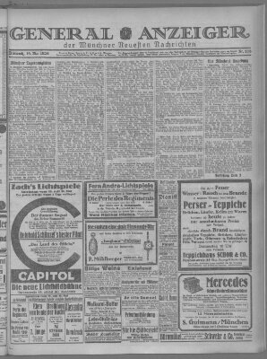 Münchner neueste Nachrichten Wednesday 19. May 1926