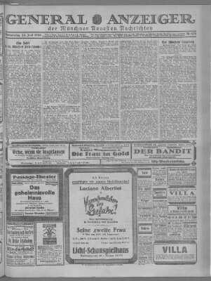 Münchner neueste Nachrichten Thursday 24. June 1926