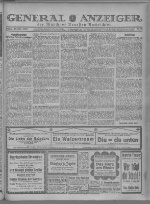 Münchner neueste Nachrichten Freitag 19. Februar 1926