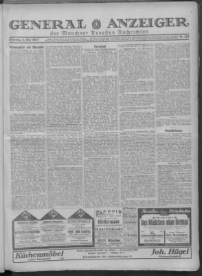 Münchner neueste Nachrichten Dienstag 3. Mai 1927