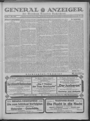 Münchner neueste Nachrichten Freitag 6. Mai 1927