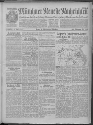 Münchner neueste Nachrichten Sonntag 8. Mai 1927