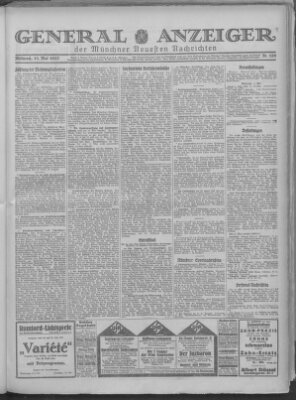 Münchner neueste Nachrichten Mittwoch 11. Mai 1927