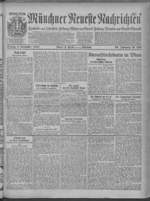 Münchner neueste Nachrichten Freitag 4. November 1927