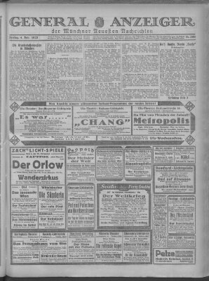 Münchner neueste Nachrichten Freitag 4. November 1927